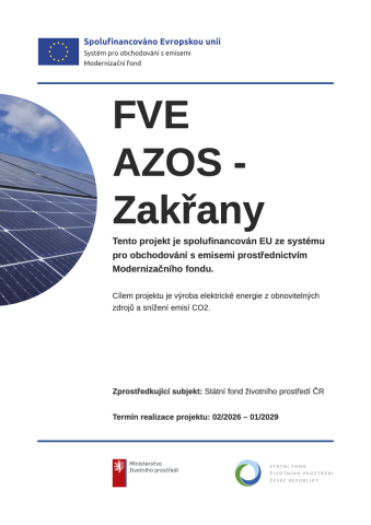 Realizace projektu FVE AZOS - Zakřany