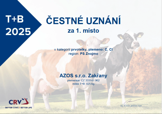 Ocenění získaná v kontrolním roce 2024/2025